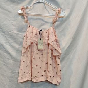 Ellor UK NWT Amber Ruffled Detail Cami Top